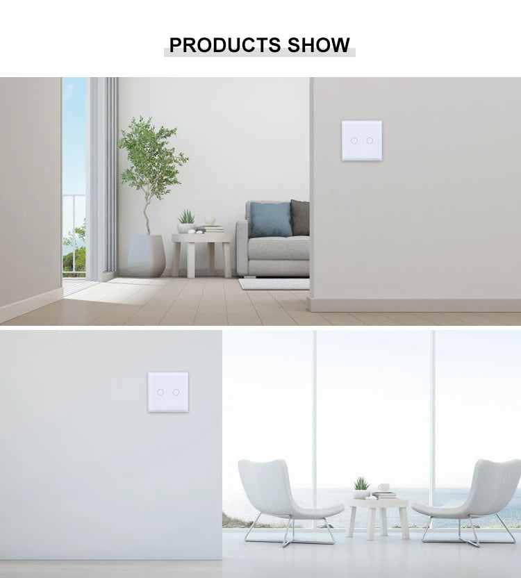 Tuya Smart Light Switch WiFi 3 Gang Wireless Touch Sensor Remote Control Tuya Smart Light Switch WiFi 3 Gang Wireless Touch Sensor Remote Control